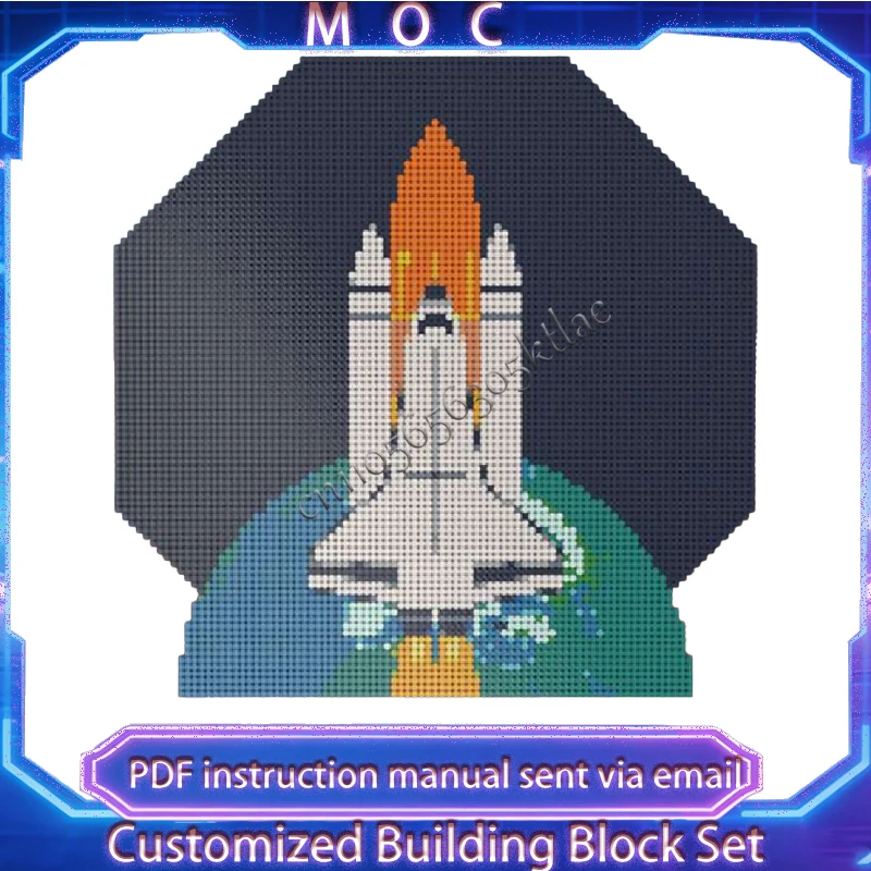

10337PCS Customize Assembly Puzzle Famous Space Shuttle Art Mosaic MOC Building Block Model Children Assembly Toy Christmas Gift