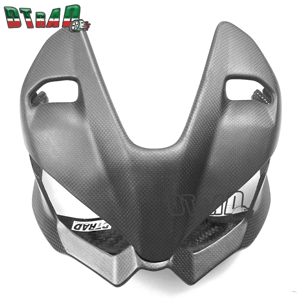 Voor Ducati Streetfighter V4 V4S V2 2020-2024 Koolstofvezel Front Stroomlijnkappen Bovenste Onderste Koplamp Cover Hoofd Kap Cover Cowl caps