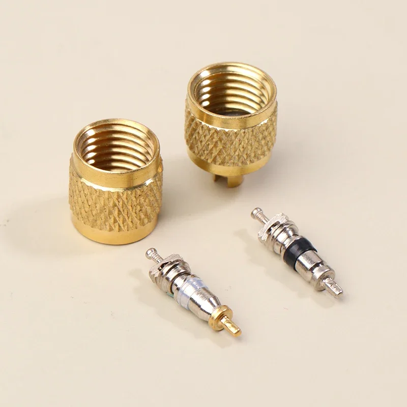 Refrigerant Valve Core Remover Removal Tool HAVC 10Pcs Brass Valve Cores Replacement AC HVAC/R Field Service Tool