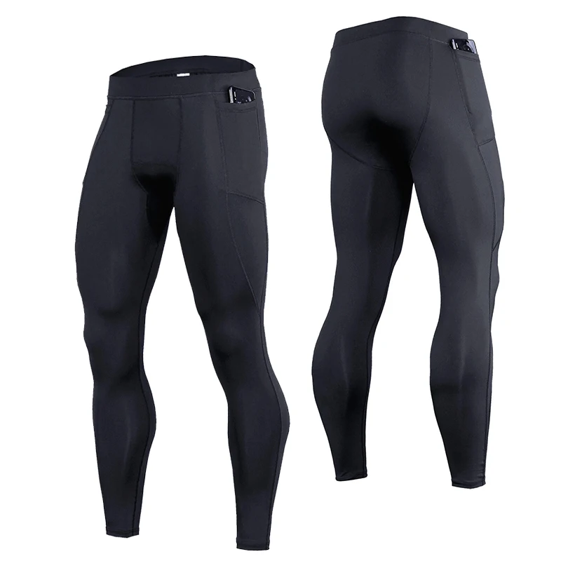 Calças esportivas secas de compressão para homens, poliéster Sportswear, leggings correndo, camada baixa, treino de ginástica, calça legal, venda quente