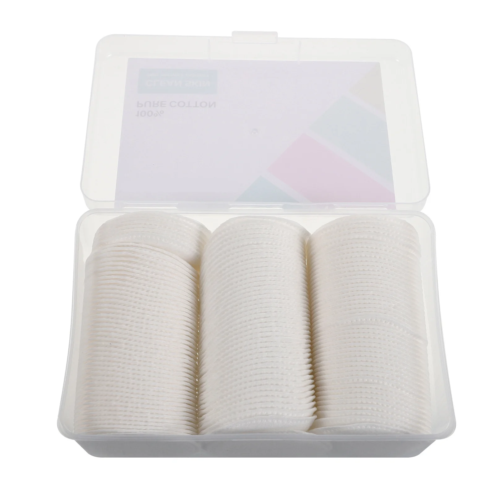 وسادات قطنية للمكياج ثلاثية الطبقات ناعمة للاستعمال مرة واحدة، وسادات وجه مستديرة لتنظيف البشرة ومزيل المكياج وتقشير العين #5