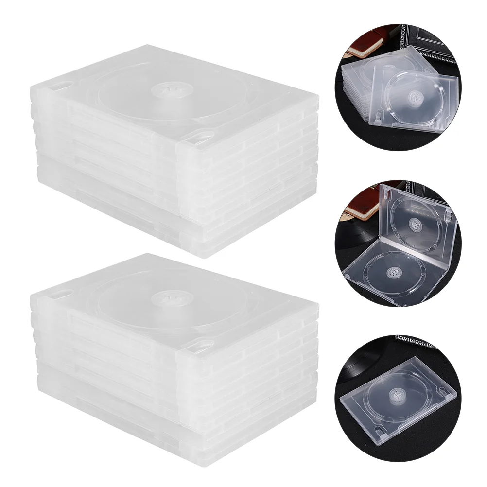 12 Stuks Ultra Dunne Transparante DVD Case Box Slim Clear Storage Ganizer Muziekliefhebbers Beschermt Tegen Krassen Stof CD