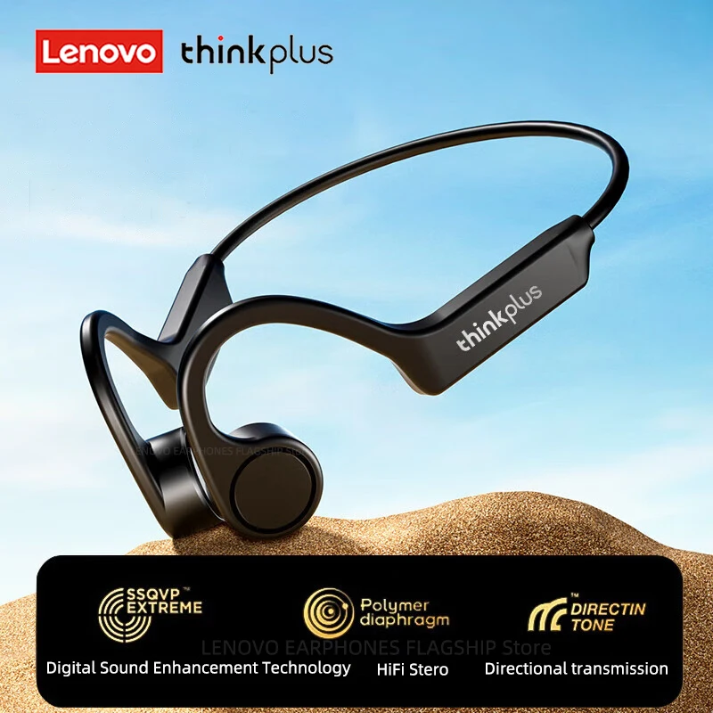 Lenovo X3 Pro Bone Conduction หูฟังบลูทูธ Hifi หูฟังชุดหูฟังไร้สายพร้อมไมโครโฟนหูฟังกันน้ําและ X4 X5 หูฟัง