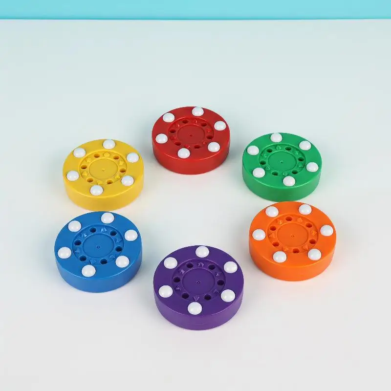 Inline Roller Street Hockey Puck 6 Balls for Practice Set Skating Training Equipment for Outdoor Play