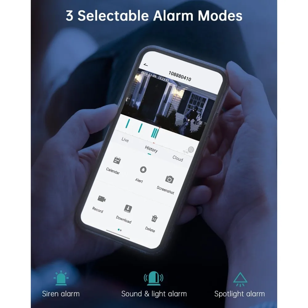 solar security cameras wireless outdoor - 4 packs, 360° view outdoor camera wireless solar powered,2.4g wifi only, spotlight/si