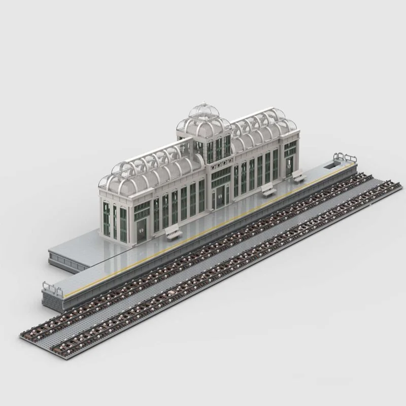 New 5987Pcs City Hot Selling Street View Moc Modular Garden Central Station Model Building Blocks Diy Creative Ideas Toys Gift