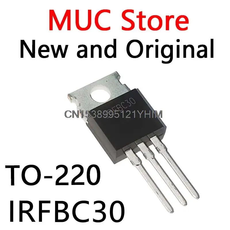 10PCS New and Original TO-220 IRFBC30PBF NPN 600V 3.6AN IRFBC30