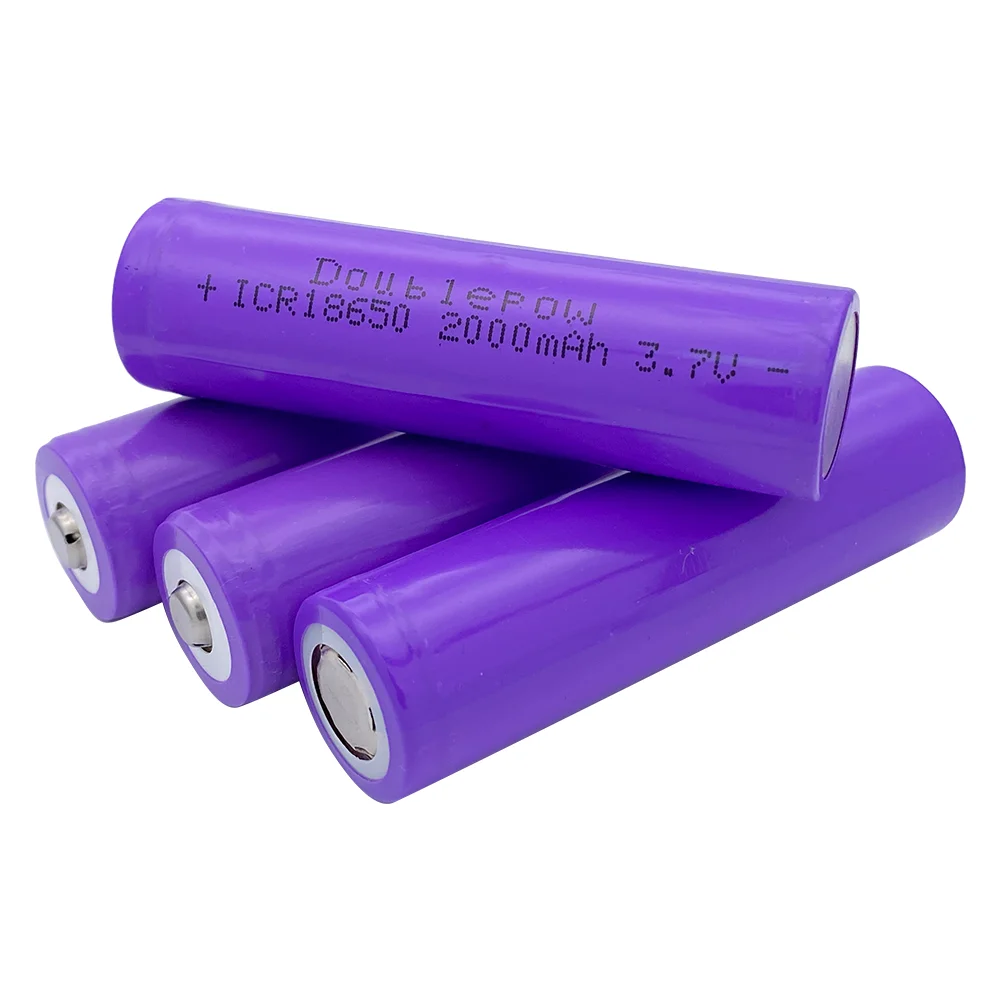 NEW original Doublepow 18650 battery 3.7V 2000mah 18650 lithium rechargeable battery for flashlight etc