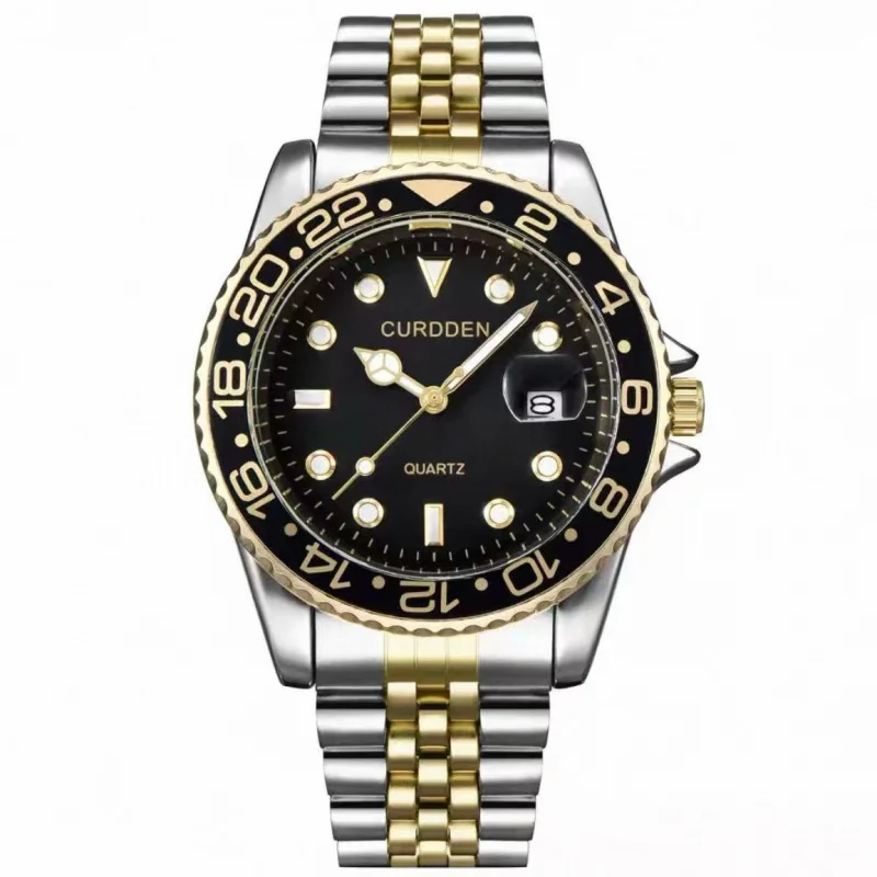 Reloj Automático GMT de Doble Zona Horaria para Hombre - Reloj de Lujo de Acero Inoxidable con Cristal de Zafiro de 40 mm, Resistente al Agua, 2026, Reloj de Negocios para Hombre