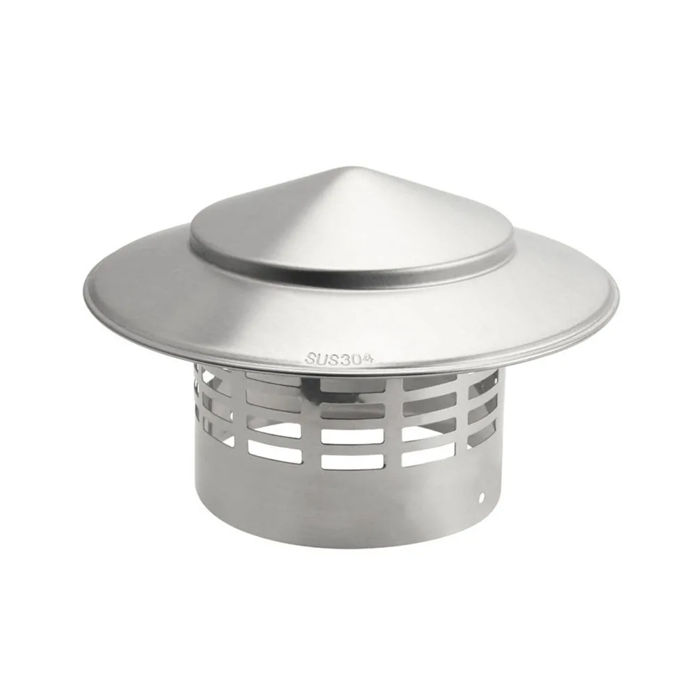 Chimney Cap Stainless Steel For Ventilation Ducts Chimneys Air Extraction Hoods Exterior Wall Fresh Air Outlet Roof Pipe Exhaust