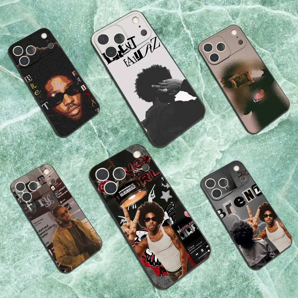 

Hot B-Brent F-Faiyaz Singer Case For iPhone 17,16,15,14,13,12,11 Plus,Pro Max,XS,X,XR,SE,Mini,8,7,Soft Silicone Black Cover