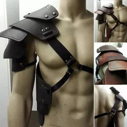 Arnés de cuero vikingo Medieval para hombres, armadura de hombro, Steampunk, gótico, Pauldron, protector de cintura, Larp, disfraz de Cosplay, Prop