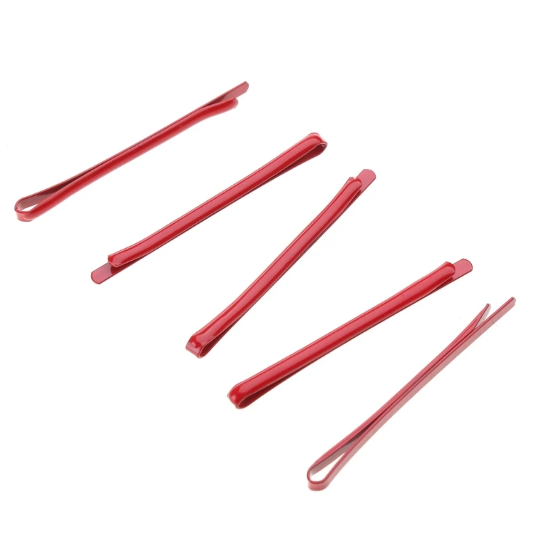 Red Hair Side Clips Metal Bangs Clips Cosplay Bobby Hair Pins Punk Hair Grips Ponytail Decor Novelty Hair Barrettes