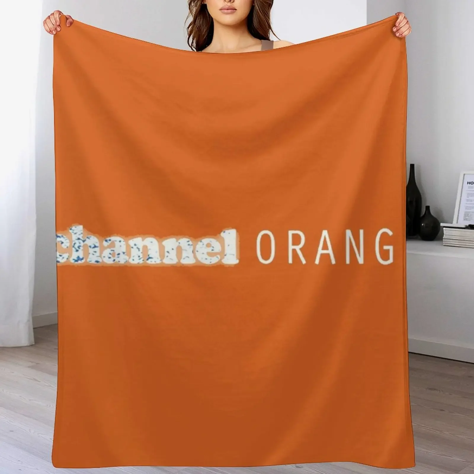 

CHANNEL ORANGE Throw Blanket Elegant Warm Throw Blanket for Hotel Home