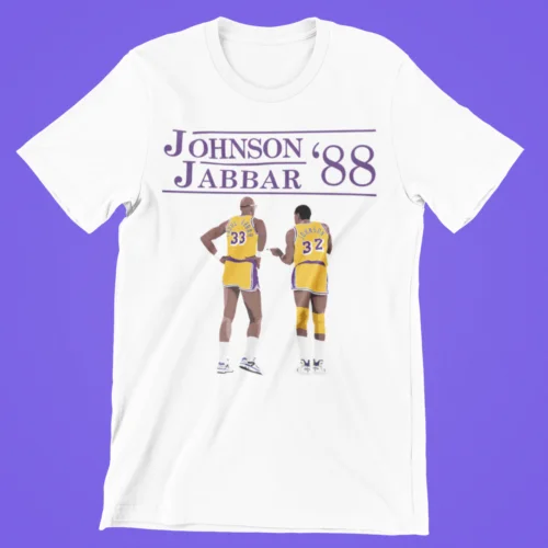 Magic Johnson Kareem Abdul Jabbar President 2024 USA Trump Harris Lakers T-Shirt