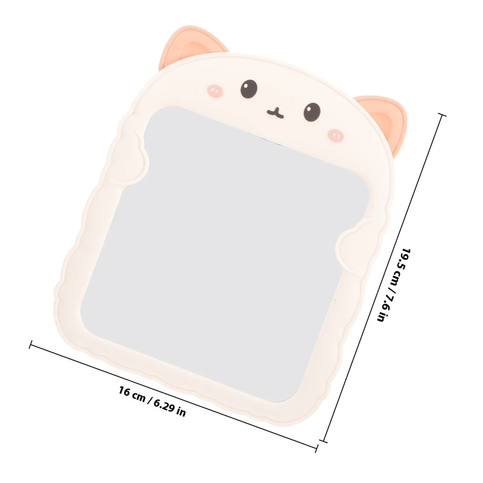 かわいいクマ耳折りたたみ式化粧鏡、携帯用バニティデスクトップトラベルミラー、日常使いに