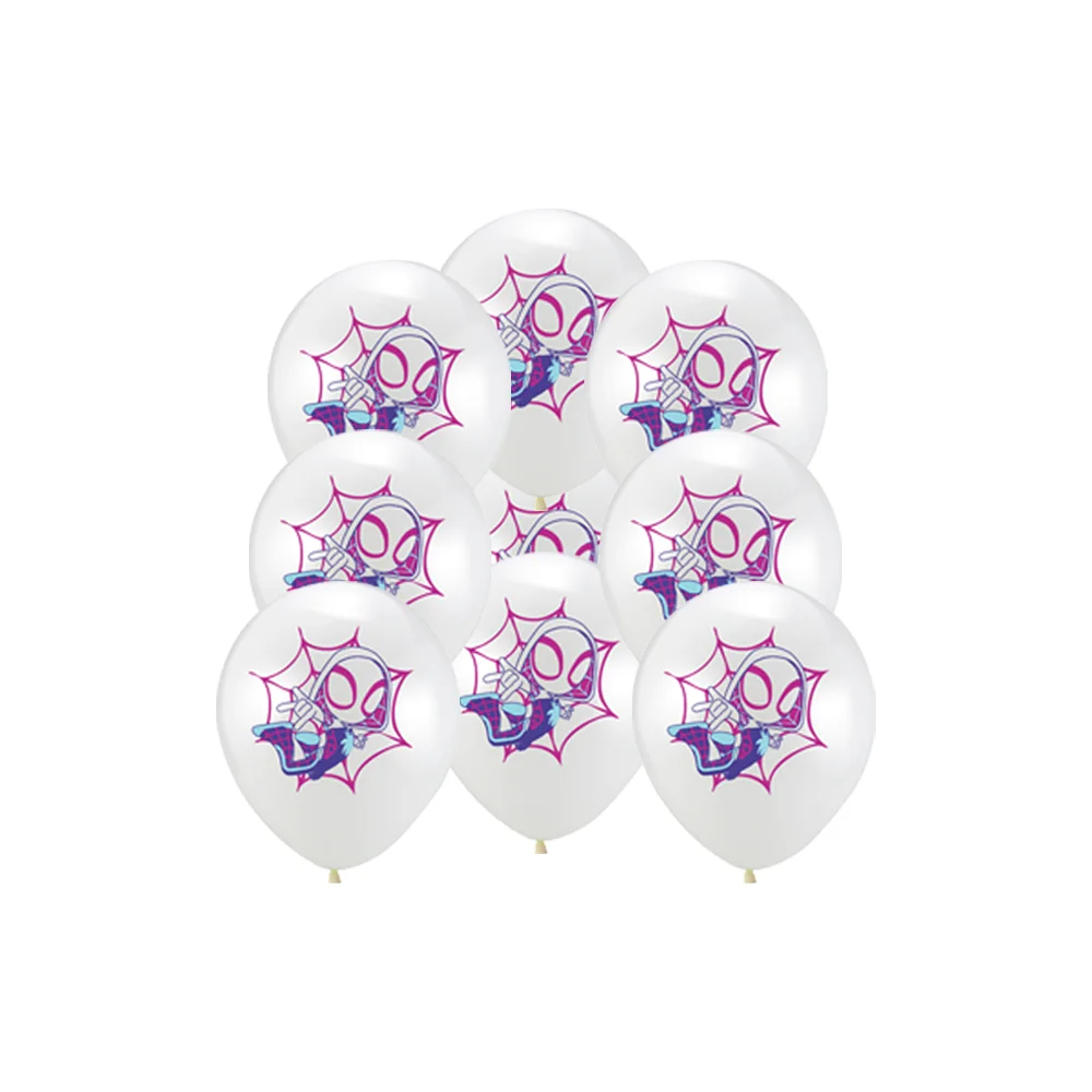 12/24/36pcs Spidey and His Amazing Friends Balloons Superhero Cartoon Balloon for Boys Kids Birthday Party Decor Supplies view 6