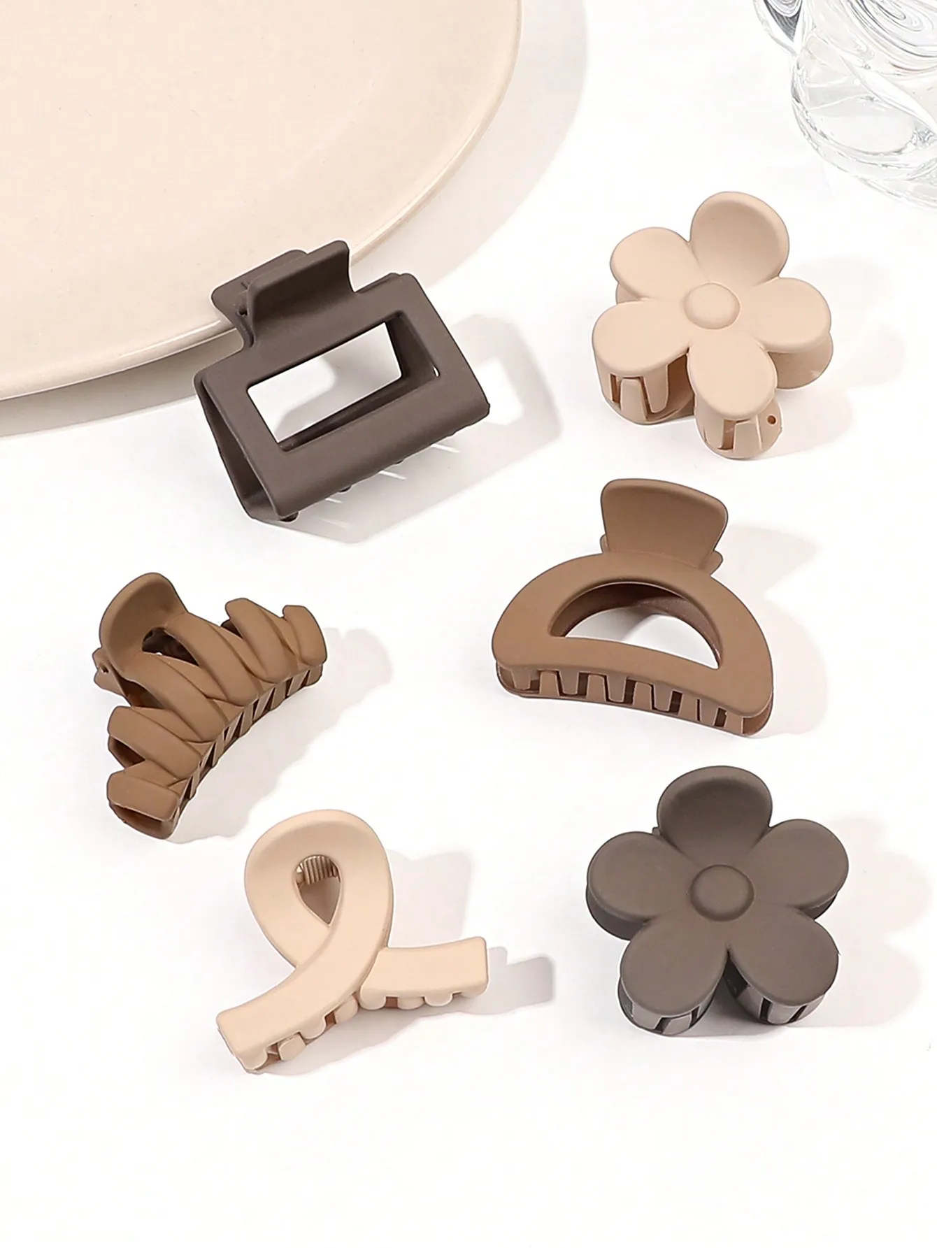 10 Stück mehrfarbige kleine Haarklammern, niedliche Blumen, rutschfeste Kieferklammern, 5 Stile, Bananenklammern, Haarschmuck für Frauen und Mädchen – Detail 2