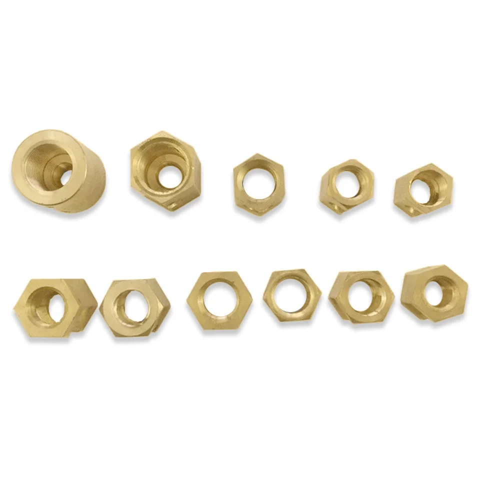 Interne Und Externe Umwandlung Mutter M10 M12 M16 Reinem Messing Sechseck Weibliche Adapter Runde Weibliche Zahn Rohr Stecker DIY