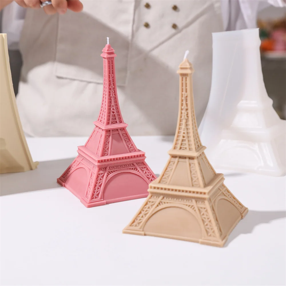 Imagem -05 - Boowan Nicole Silicone Mold para Aromaterapia Aromaterapia Vela Making Torre Eiffel Elegante Dia dos Namorados Decoração de Mesa h