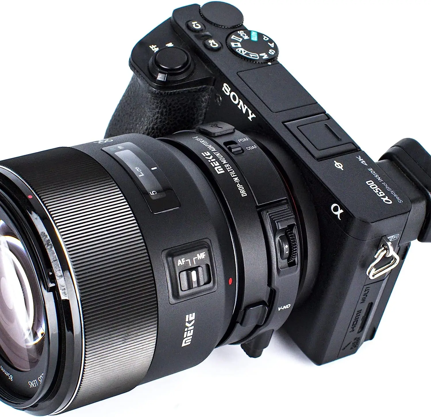Meike MK-EFTE-C AF Lens Adapter with Drop-In ND+UV Filter Canon EF Lens to Sony E A7SII A9 A7III A7R3 A7R IV A6000 A6300 A6400..