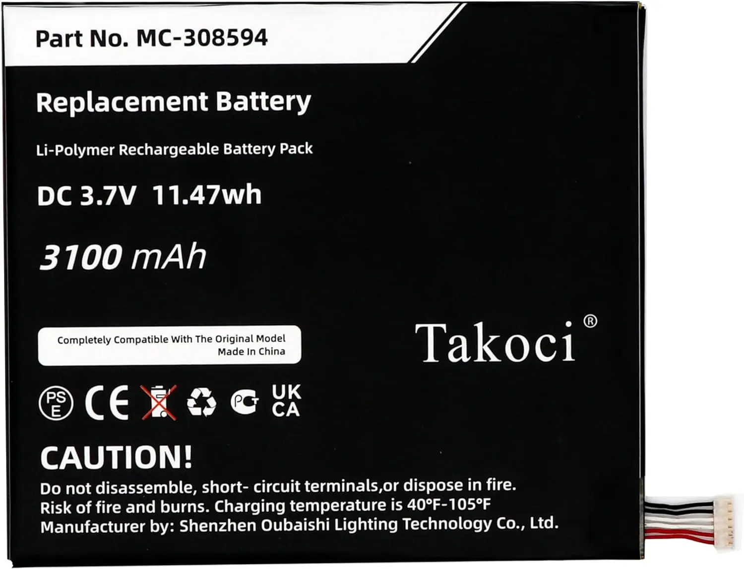 Replacement Battery for Amazon  Kindle Fire 7 5Tth G En, SV98LN MC-308594 3.7V/mA