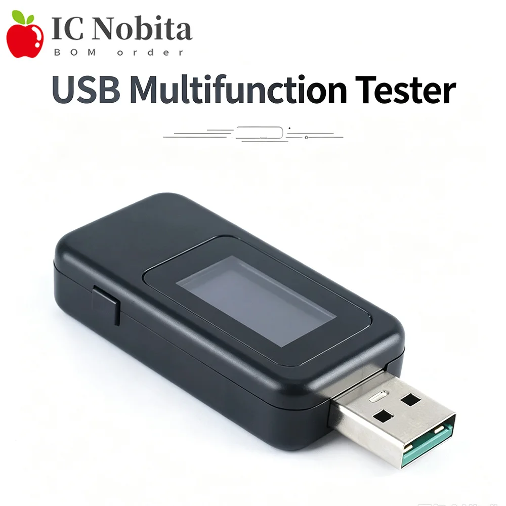 10‑in‑1 USB Tester DC Digital Voltage Current Power Meter Capacity Timing Temperature Detector for Power Bank Charger Monitor