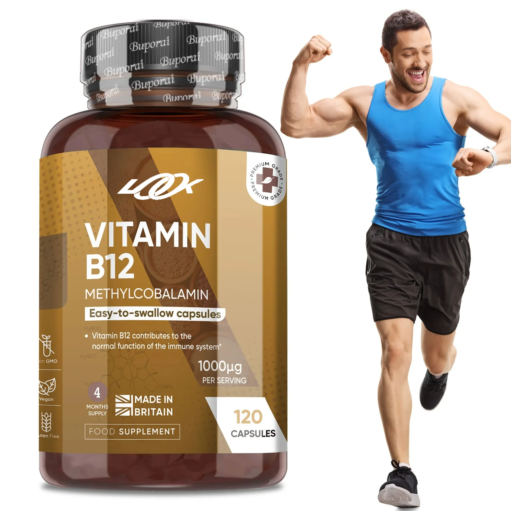 Vitamin B12 - Mental Function and Red Blood Cell Production, Promotes Energy Metabolism