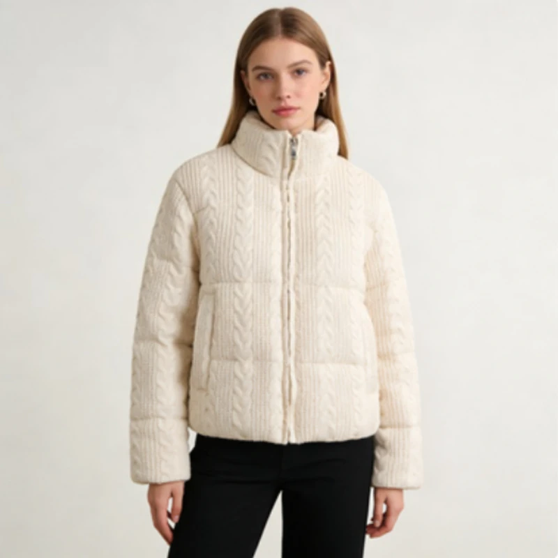 

New fashion women's clothing small Korean versatile knitted long-sleeved cotton clothes women's jacket