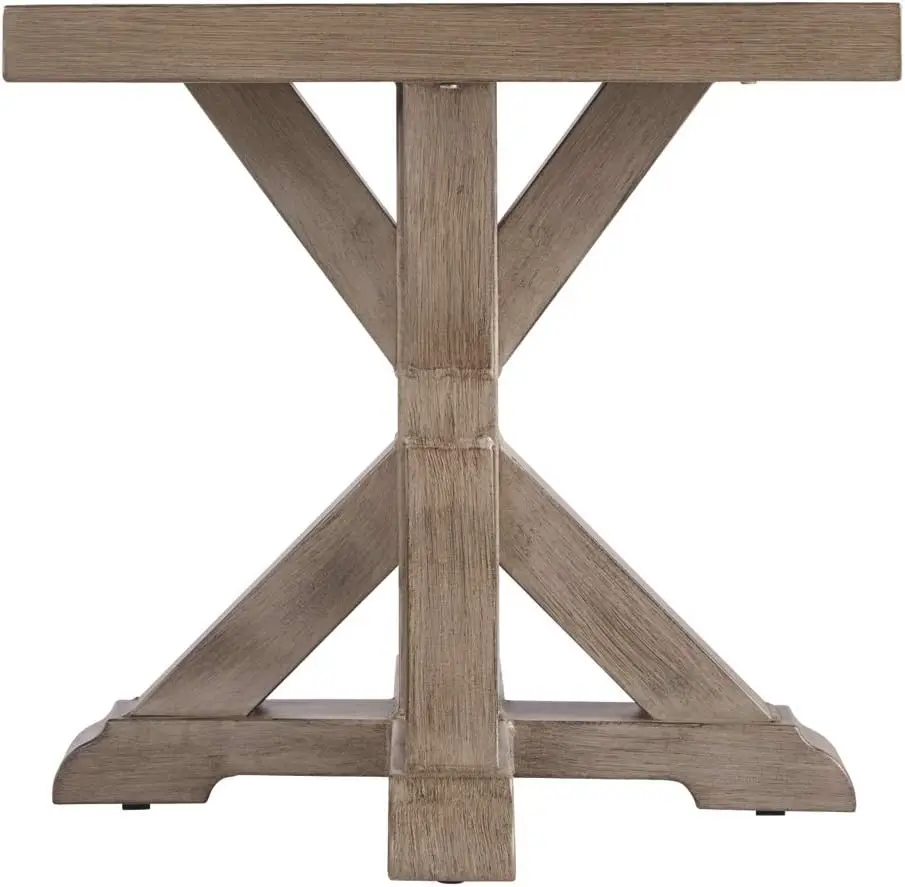 Beachcroft Square End Table, interior e exterior, bege