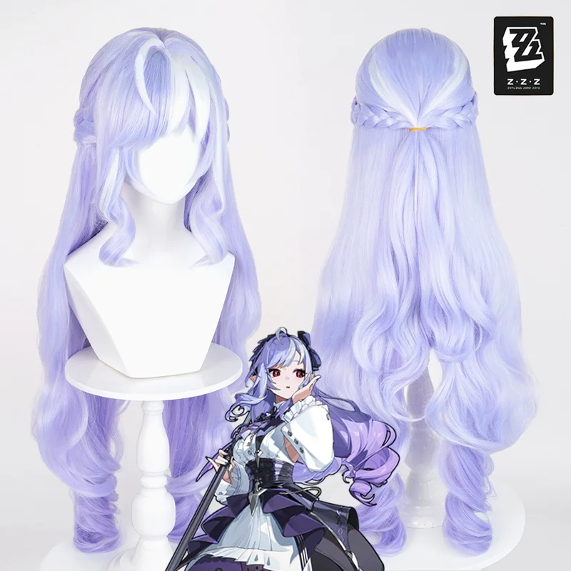 

Game Zenless Zone Zero Vivian Banshee Cosplay Adult Unisex Wig Purple White Long Curly Hair Heat Resistant Synthetic Wigs Props