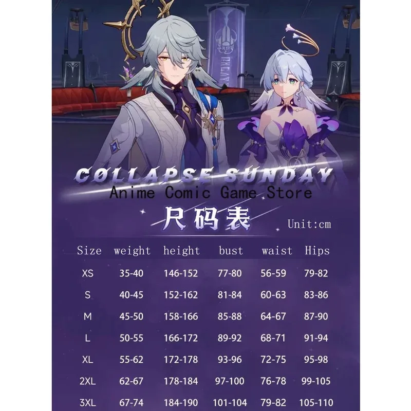 Em estoque XS-2XL robin cosplay honkai star rail cosplay traje peruca uniforme carnaval roupas de halloween para mulher