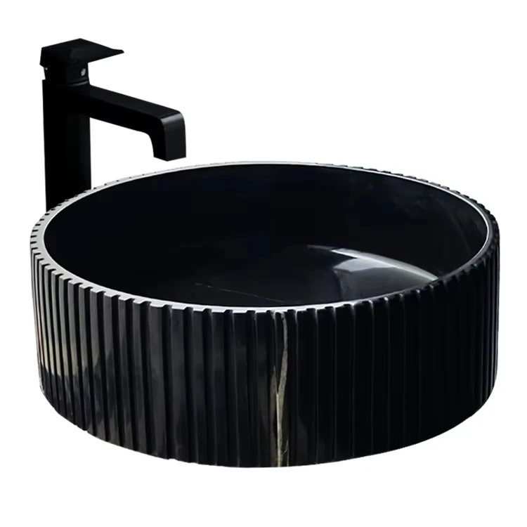 Best Sellers Modern Nordic Style Marble Sink Round Countertop Basin for Villa or Restroom