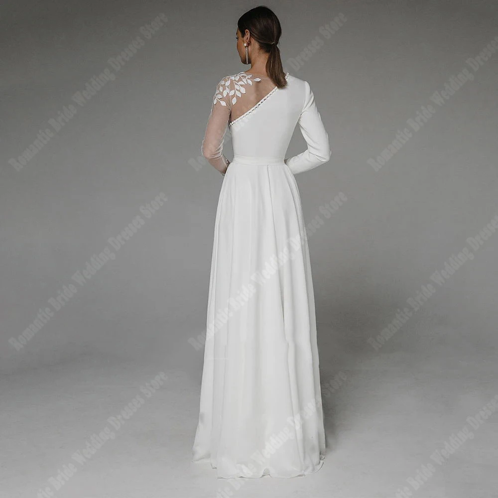 Boho Pure White Women Wedding Dresses Popular Satin A-Line MermaidBridal Gowns Bright Surface Princess Vestidos De Novias 2024