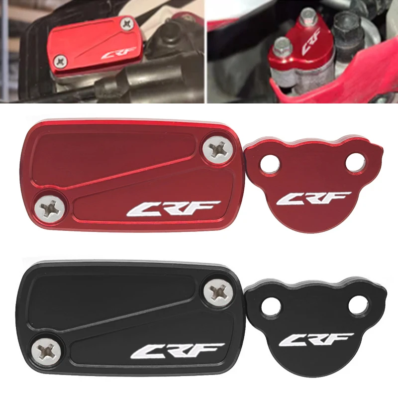 For HONDA CRF450R CRF250R CRF150R CRF250X CRF450X CRF 450 RX 450L Motorcycle Front Brake Reservoir Pump Cover Rear Oil Fluid Cap