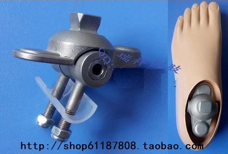 Double-hole movable,  bolt, ankle joint for prosthesis,  column joint, movable  joint, e branch of foot