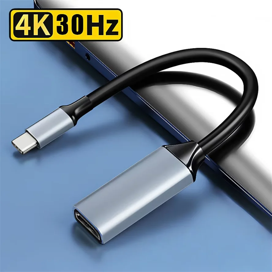 

Type C to HDMI-compatible Cable USB C to HDMI-compatible HD 4K USB 3.1 HDTV Cable Adapter for MacBook Chromebook Samsung Xiaomi