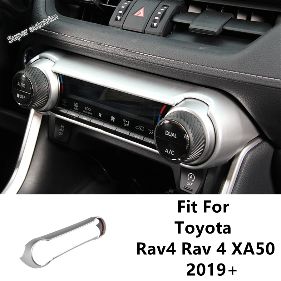 Central Middle Air AC Conditioning Control Panel Fan Speed Button Cover Trim Accessories For TOYOTA RAV4 RAV 4 XA50 2019 - 2024