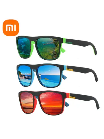 XIAOMI 슈퍼 패션 스퀘어 편광 선글라스 남성 여성 자외선 차단 야외 승마 낚시 레트로 디자이너 선글라스 UV400