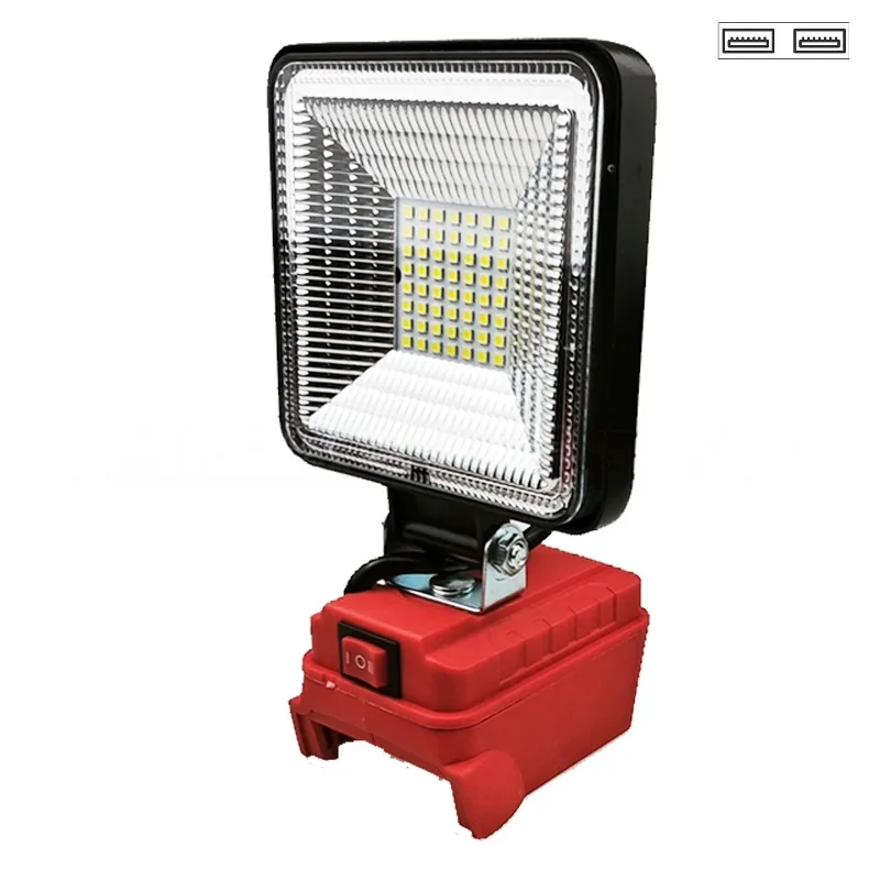 

Wireless Floodlight with Dual USB Ports for Makita/DeWalt/Milwaukee 18/20V Li-ion Battery LED WorkLight for Emergency Situations
