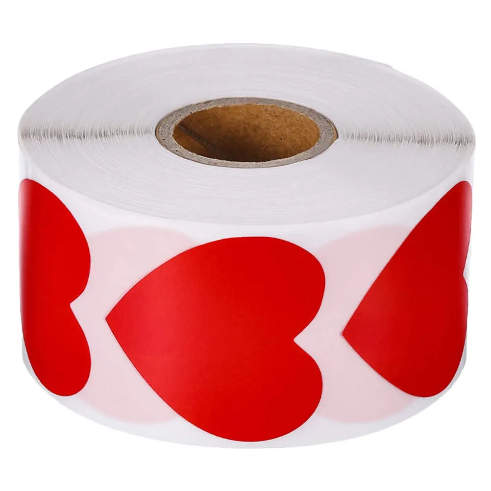 

500 Pieces Stickers Red Love Valentine'S Day Sticker Valentines Day Decor Gift Tags Packing Labels Folder Envelope Sealing