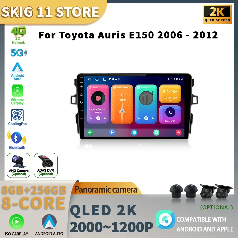 

Car Radio For Toyota Auris E150 2006-2012 Multimedia GPS Navigation Android Carplay Touch Screen Auto Stereo Auto radio