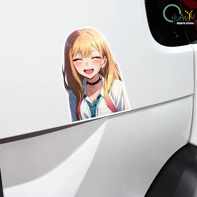 HD anime Haimeng Big Miss Sexy Personality Car Sticker Creative Reflective Waterproof Motorcycle Car Decorative Sticker