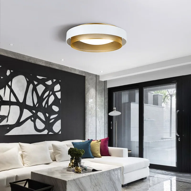 

Round Black/Gold LED Ceiling Lights Remote Control Living room Bedroom Ceiling Lamp Surface mount New Art Design Loft Hanglamp