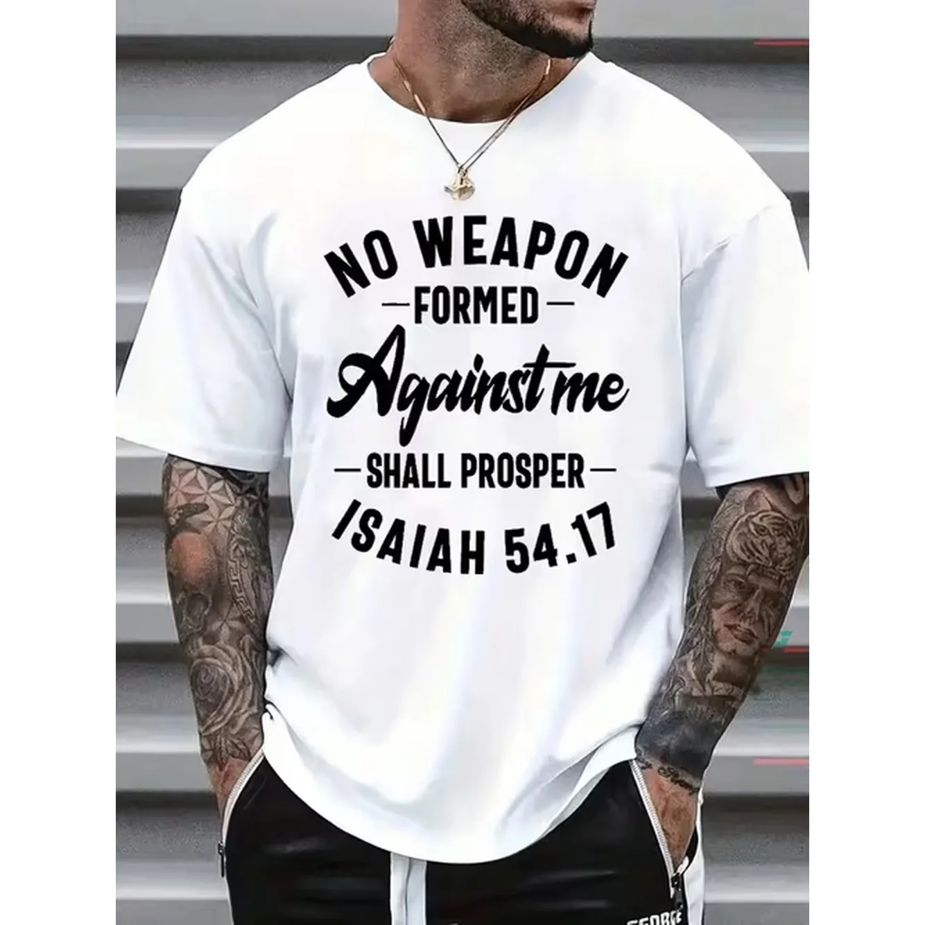 Mens Tshirt Comfortable Crew Neck Casual Cotton Soft Breathable Top Menswear Tshirt Streetwear Cotton Fabric Trendy Letter Print