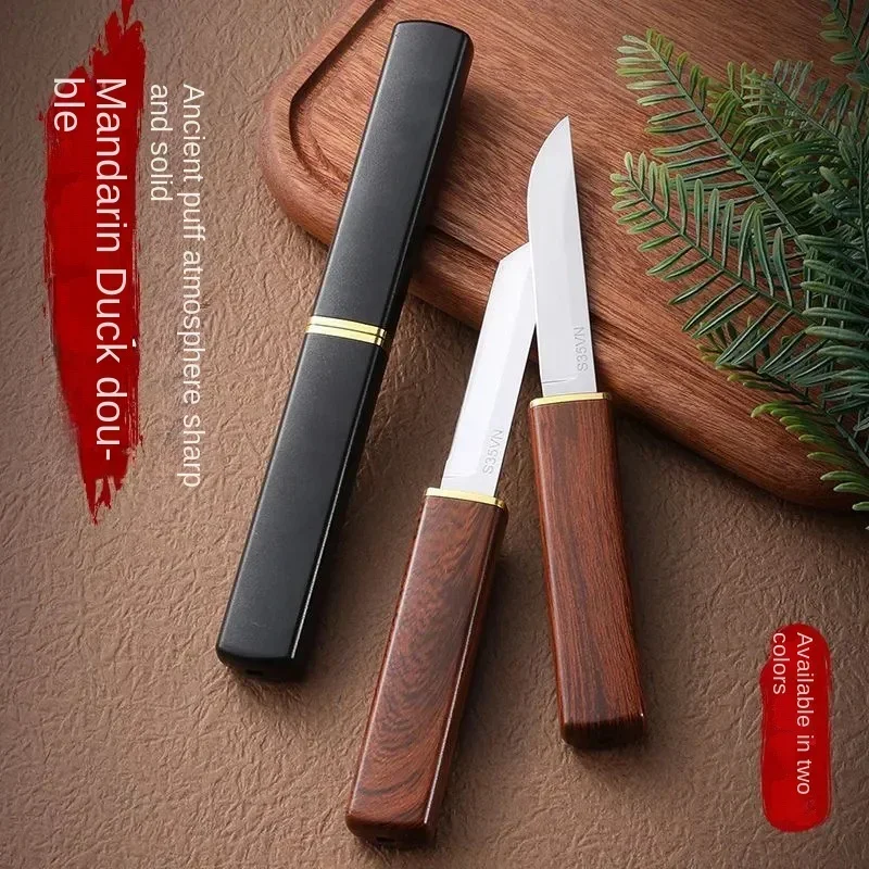 Coltello doppio di alta qualità Coltelli facili da trasportare in acciaio inossidabile Coltello tattico multiutensile Edc per frutta ad alta durezza