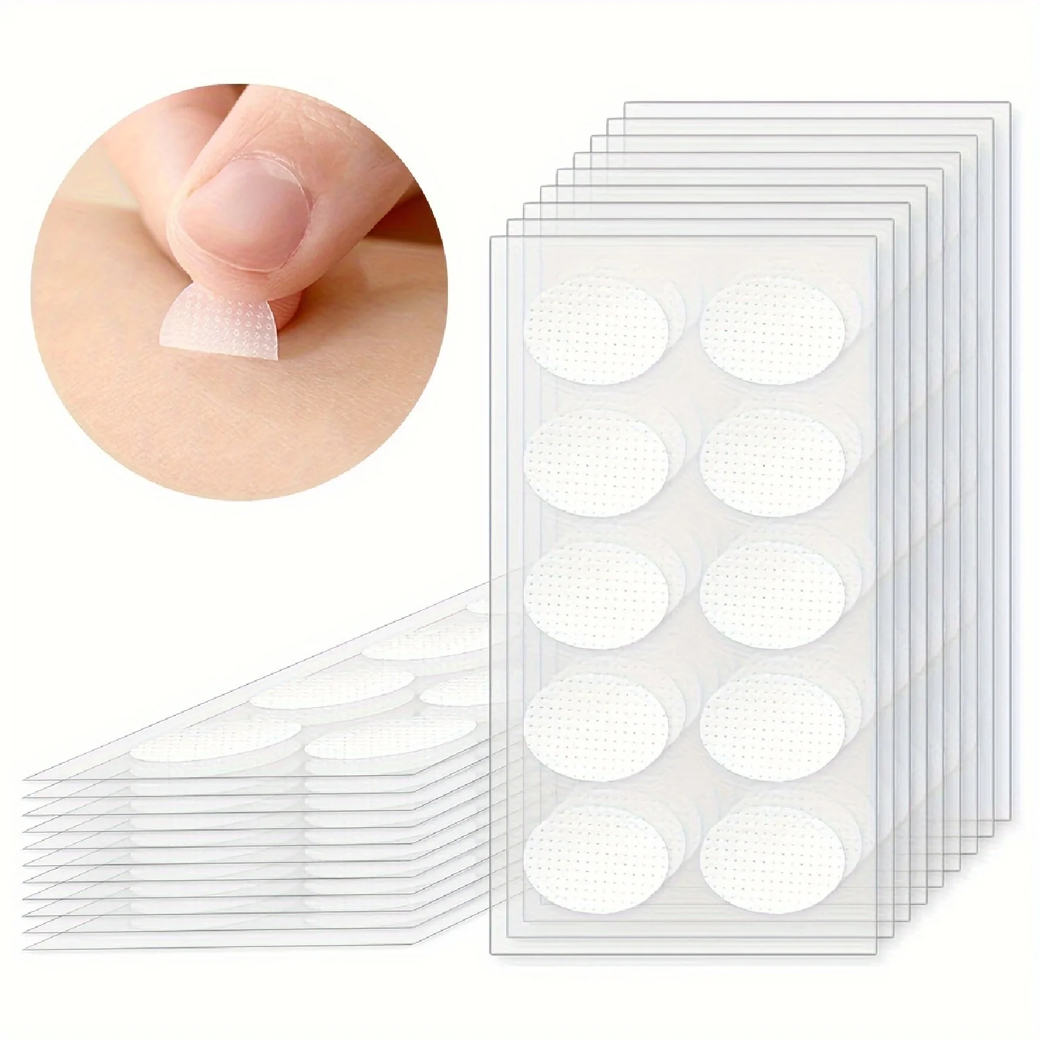 100/200pcs Ear Lobe Support Patches Bifurcated Heavy Duty Clear Earring Stickers Stabilizers for Long-Term Wear Large Protectors