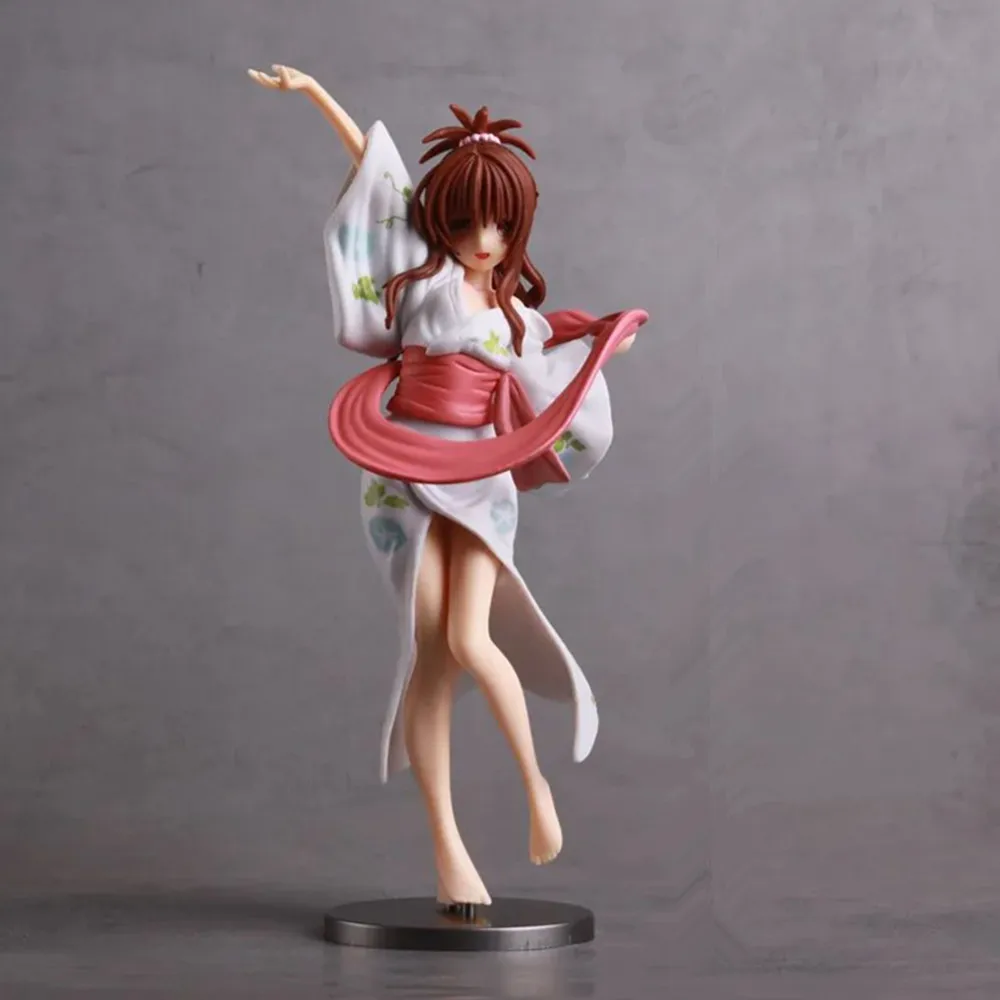 Action Figure To Love Darkness Yuuki Mikan Kimono Cosplay Model Cartoon Doll PVC Japanese Figurine Anime for Collection