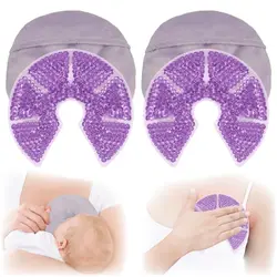 2pcs Breast Gel Pack,Cooling Breast Gel Pads for Breastfeeding,Breastfeeding Essentials and Postpartum Recovery