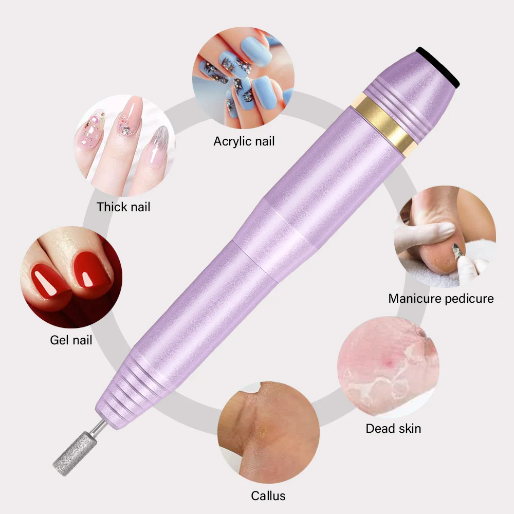المهنية الكهربائية مسمار الحفر آلة المحمولة مسمار منخفضة الضوضاء القواطع البسيطة مسمار الحفر تلميع الأظافر لصالون مانيكير المنزل #3